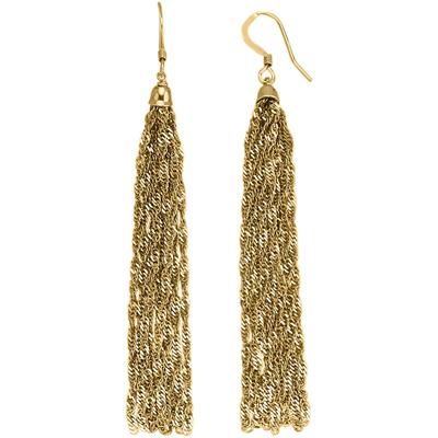Paar Ohrhaken FIRETTI "Schmuck Geschenk Silber 925 Ohrschmuck Ohrringe Quaste", gold (gelbgoldfarben), Ohrringe, Damen, Silber 925 (Sterlingsilber)