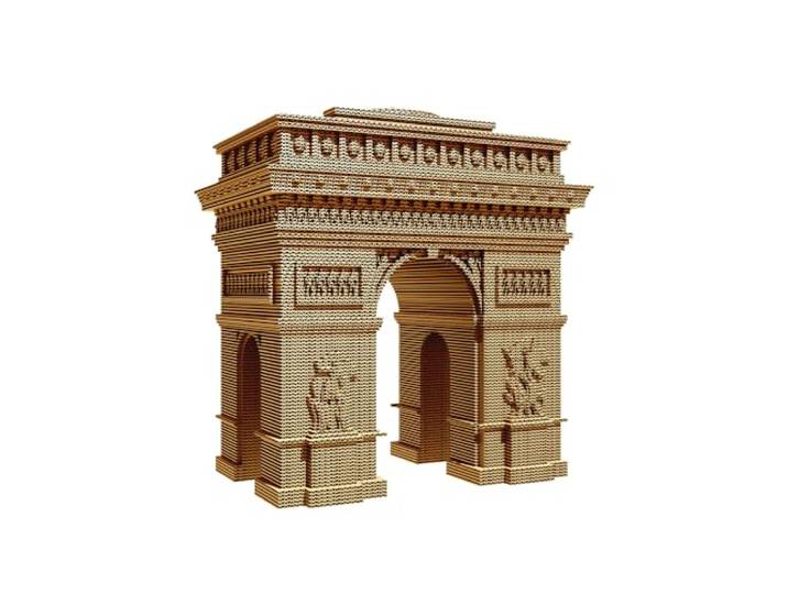 Cartonic - Arc de Triomphe - 3D kartonnen bouwer - dimensionaal model - cadeau voor volwassenen en kinderen - architectonische figuur - puzzelset