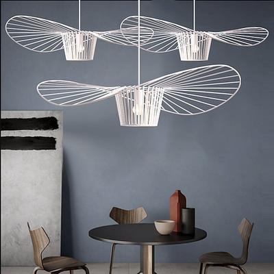 LED-Pendelleuchten Vintage-Hängelampe Fiberglas-Hut-Design 1-Licht einstellbar weiß/schwarz Küche Badezimmer dekorative Beleuchtung Leuchtmittel nicht im Lieferumfang enthalten