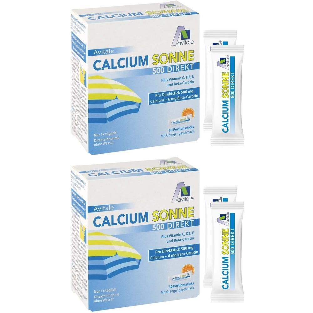 Calcium Sonne 500 Direkt Portionssticks 2x 2x30 St Pulver