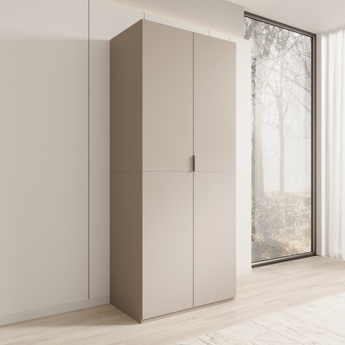 Meubella Montclair Kledingkast 2-deurs Beige B: 90 cm, D: 53 cm, H: 215 cm