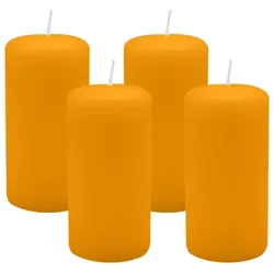 Kopschitz Kerzen 4er Set Adventskranzkerzen Honig Ø 50 x 100 mm
