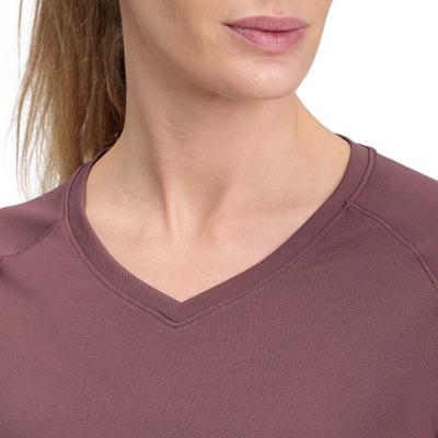 Laufshirt ENERGETICS "Da.-T-Shirt Natalja II SS W", Damen, Gr. M, braun (rot wine), Obermaterial: 100% Polyester, normal, Rundhals, Shirts Laufshirt, mit Rundhalsausschnitt, Kurzarmdesign, schnell trocknend, atmungsaktiv
