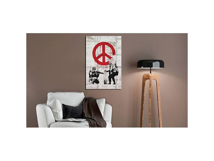 Bild Soldiers Peace by Banksy Leinen Multicolor 40 x 60cm