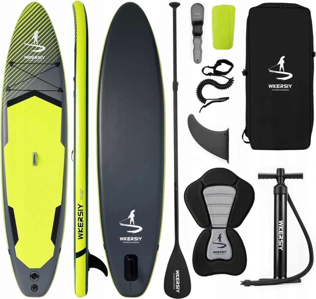 Aufblasbares SUP-Board 340 cm mit EVA-Sitz, Paddel, Pumpe und Reparaturset