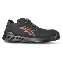 Sicherheitshalbschuh Caesar S3 SRC CI ESD BOA-Verschluss, schwarz/rot, Größe 43 - schwarz/weiß - 43