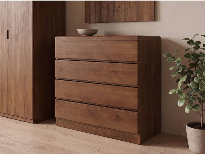Kommode Kernbuche Dunkel „Norbert“ 100 cm Massivholz Buche Dunkel