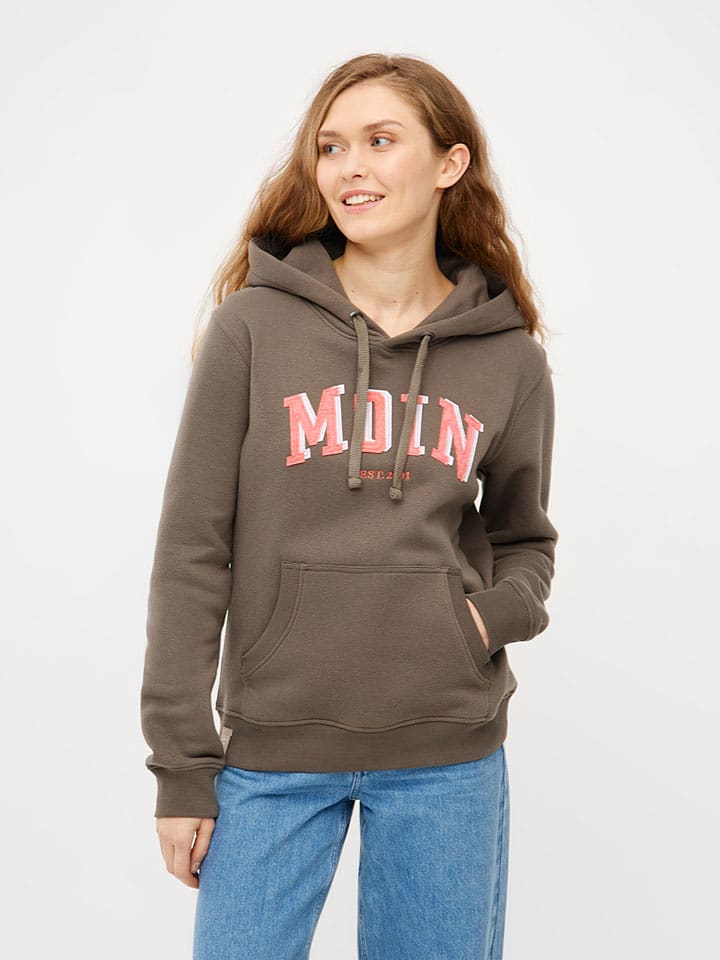 Derbe Hoodie in Braun/ Rosa - S