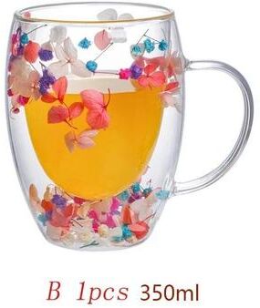 Uplift Essentials Festive Clear Glass Mug With Handle 350ml b