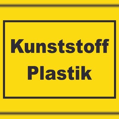 HB-Druck Kunststoff Plastik Mülltrennung Schild mit Text waagerecht A1 (594x841mm)