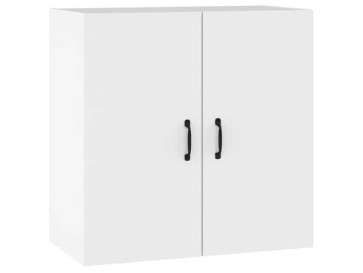 HKLGBVCR Wandschrank, weiß, 60 x 31 x 60 cm, Holz 2 Türen, Medien- und Zeitschriftenaufbewahrung, Wandbefestigung, einfache Montage, inkl. Anleitung