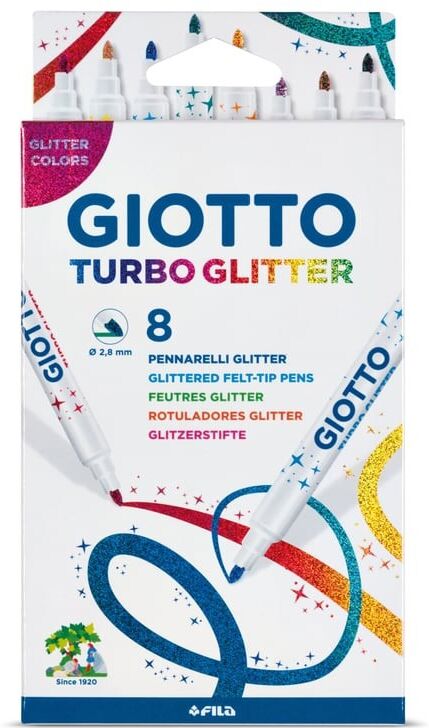 Etui 8 feutres Turbo Glitter - Giotto