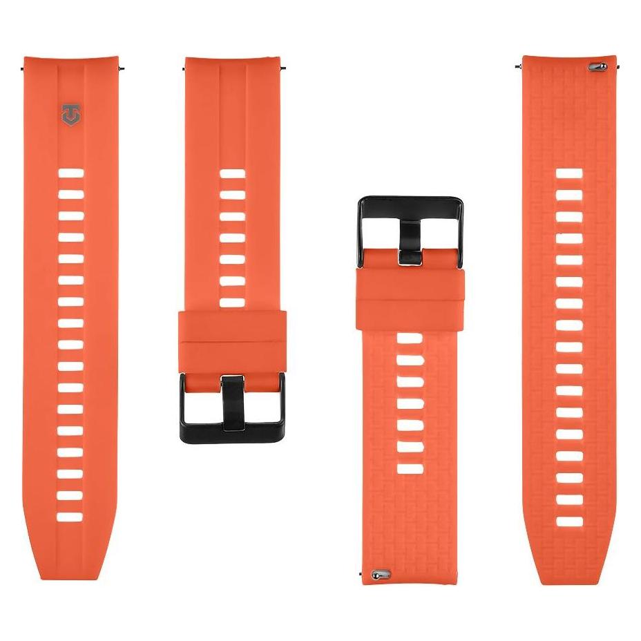 Tactical Strap - Quick Release Silicone Band 22mm Orange (22 mm, Metall, Silikon) (57983125843)