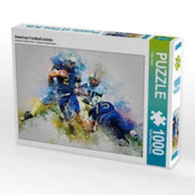 CALVENDO Puzzle American Football extrem 1000 Teile Lege-Größe 64 x 48 cm Foto-Puzzle Bild von Peter Roder
