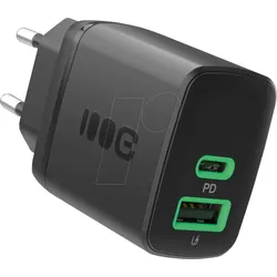 GC CHARB-30AC-B - USB-Ladegerät, 30 W, 1x USB-C, 1x USB-A, schwarz