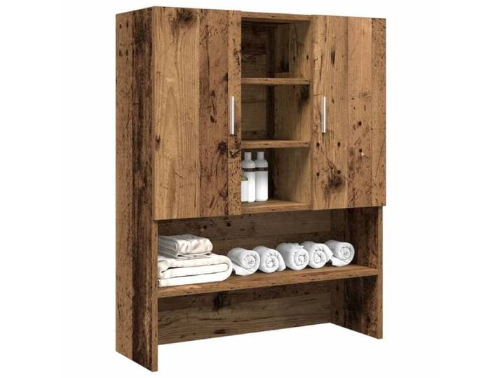 Prix bas - Meuble pour machine à laver-Meuble pour WC vieux bois 70 5x25 5x90 cm （351899539903)