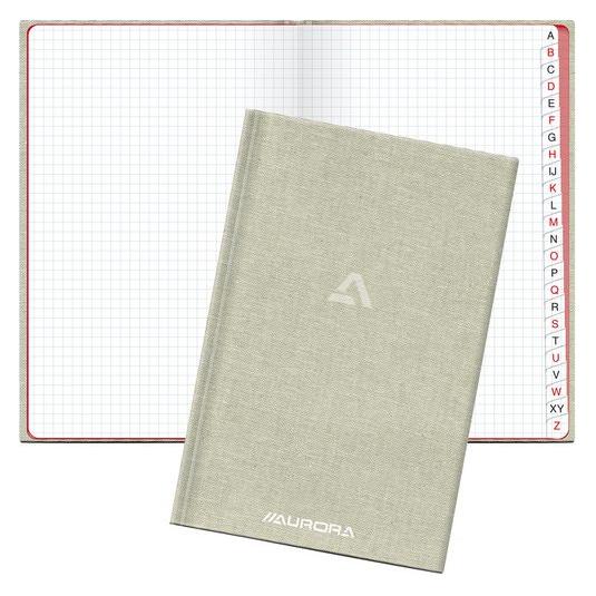 Aurora Notizbuch Spezial Kariert Gebunden Grau Nicht perforiert 192 Seiten (Spezial, Kariert) (R2396SQ5)