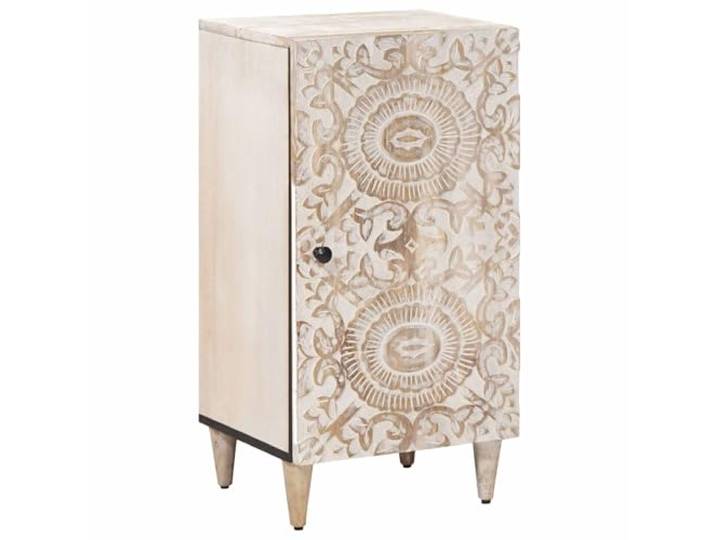 LPERTGFHU Sideboard Kommode Holzschrank Anrichte Mango Massivholz Massivholz-Konstruktion, Stabiles Metalluntergestell, Minimalistisches Design