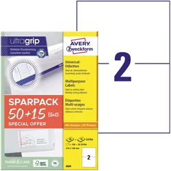 Avery, Ordner Zubehör, ultragrip SPARPACK 50 + 15 Blatt