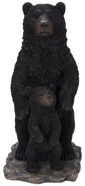 Hi-Line Gift Standing Mother & Baby Black Bears