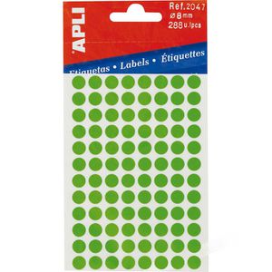 APLI 2047 grün 8mm Markierungspunkte