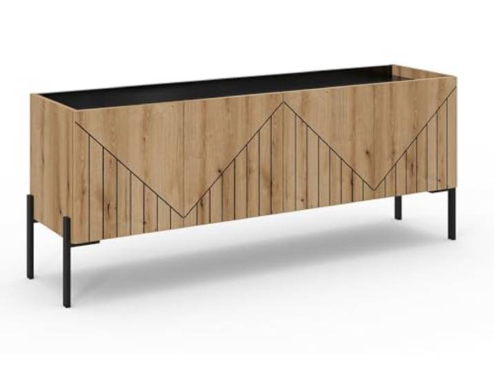Newroom TV Board Evoke Oak grifflos TV Schrank Lowboard Wohnzimmer