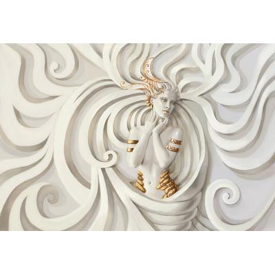 Fototapete PAPERMOON "Abstrakt Frau", bunt, B:3m L:2,23m, Vlies, Tapeten