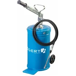 Högert, Kartuschenpistole + Fettpresse, Hand-Fettpistole mit Rädern, 16 l (Fettpresse)