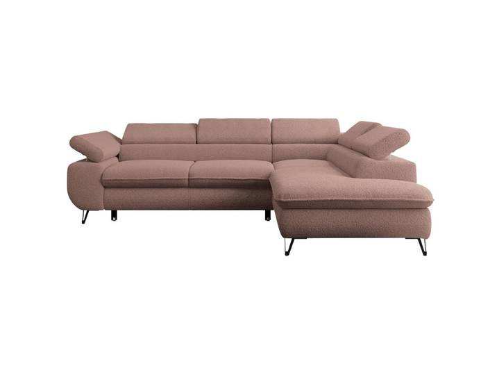 ECKSOFA PETER L Rosa Boucle - Rechts Seite