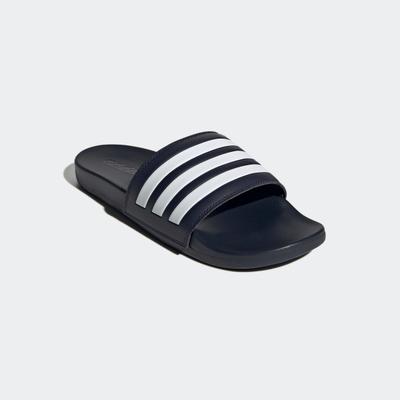 Badesandale ADIDAS SPORTSWEAR "COMFORT ADILETTE", Damen, Gr. 40,5, blau (legend ink, cloud weiß, legend ink), Synthetik, Schuhe, Badelatschen
