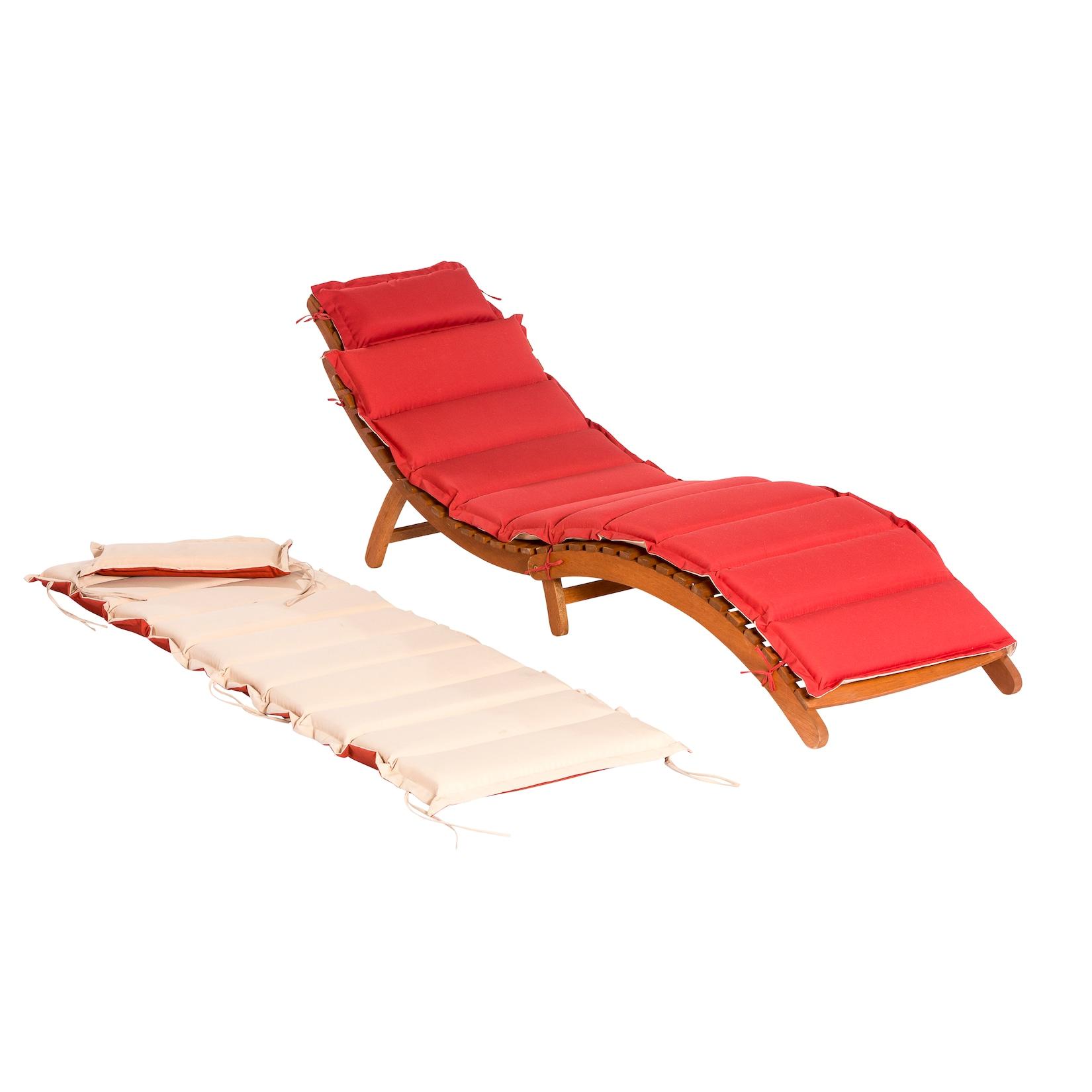 Merxx Gartenliege Ipanema, inkl.Auflage rot/beige