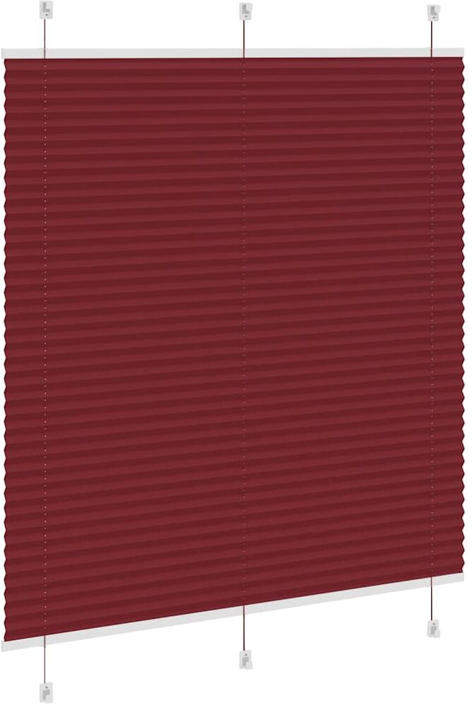 vidaXL Store plissé rouge bordeaux 120x100 cm largeur du tissu 119,4cm