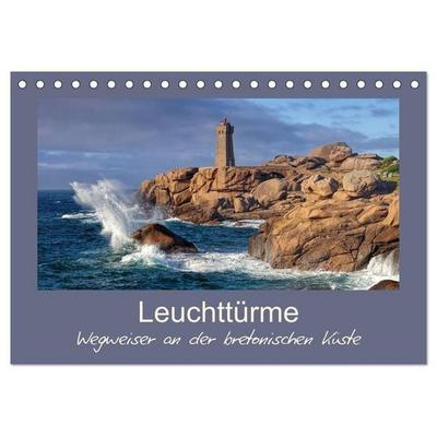 Leuchttürme - Wegweiser an der bretonischen Küste (Tischkalender 2027 DIN A5 quer), CALVENDO Monatskalender
