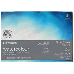 Winsor & Newton, Bastelpapier, Watercolour pad proff hot press 18x25cm 300g 20p (300 g/m2)