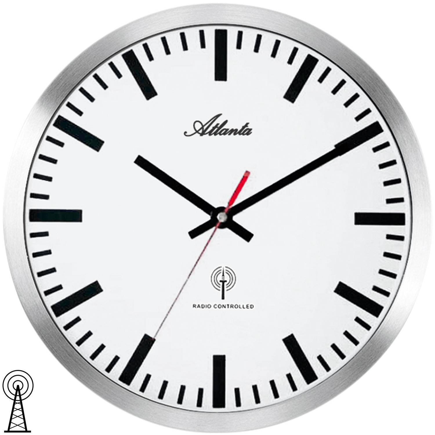 Atlanta wandklok retrostijl model 4371-B diameter 30 cm