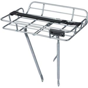 Basil Fahrrad-Gepäckträger Portland High, 26-28 Zoll, vorne, universell, Gepäckplattform mit Spanngurt, bis 10 kg