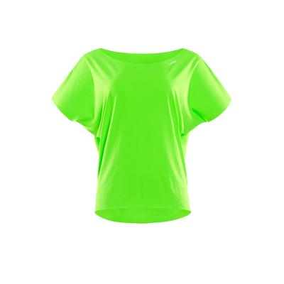 Oversize-Shirt WINSHAPE "DT101", Damen, Gr. XL, grün (neon grün), 80% Polyester, 20% Elasthan, U-Boot-Ausschnitt, Shirts Oversize Shirt T-Shirt, Functional