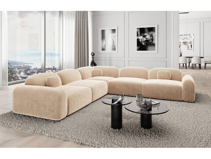 Ecksofa Barcelona L-Form aus Stoff