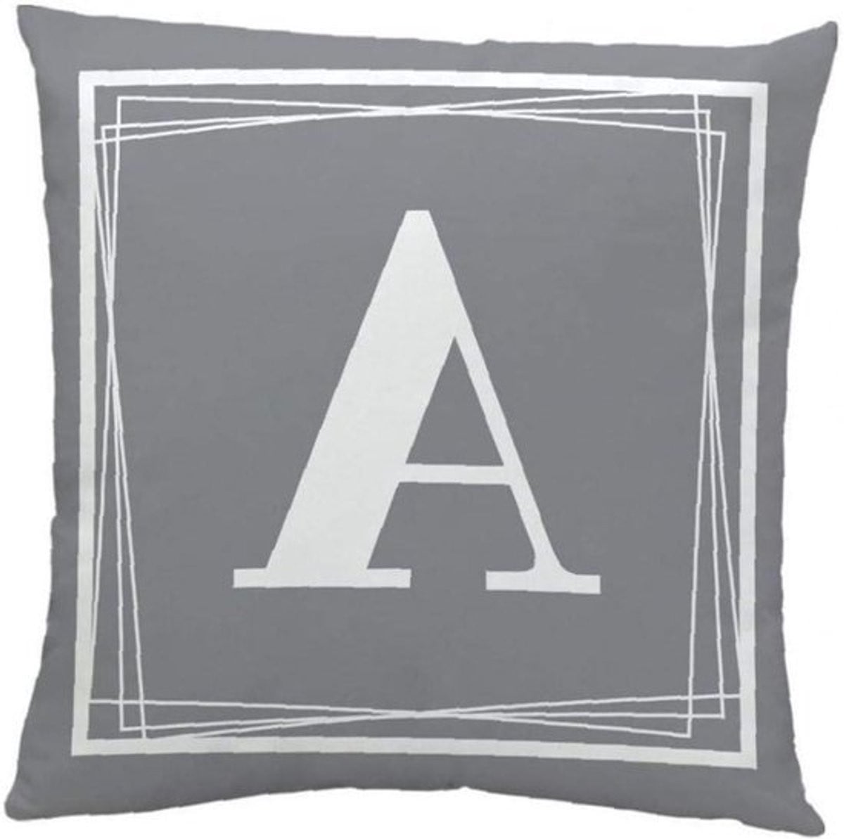 Wit Kussenhoes Alfabet van zachte pluche stof, 45 x 45 cm