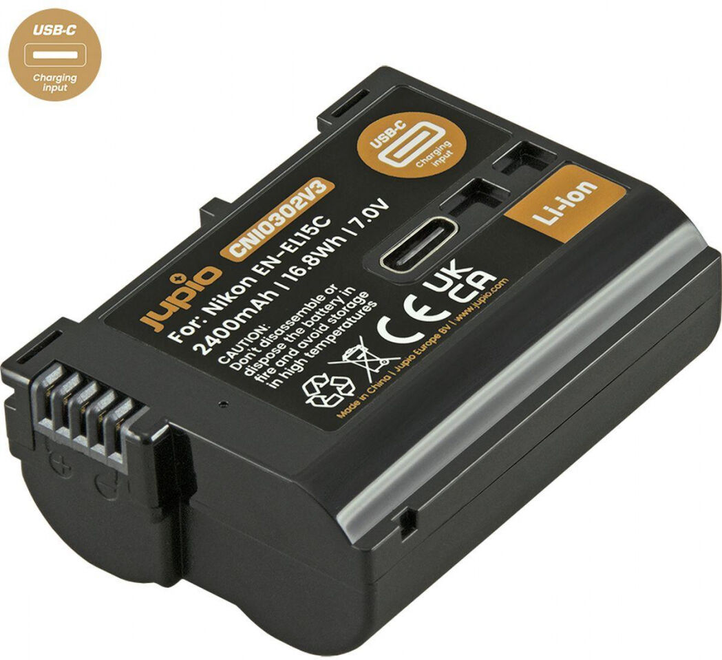 Jupio Akku EN-EL15C Ultra C USB-C 2400mAh