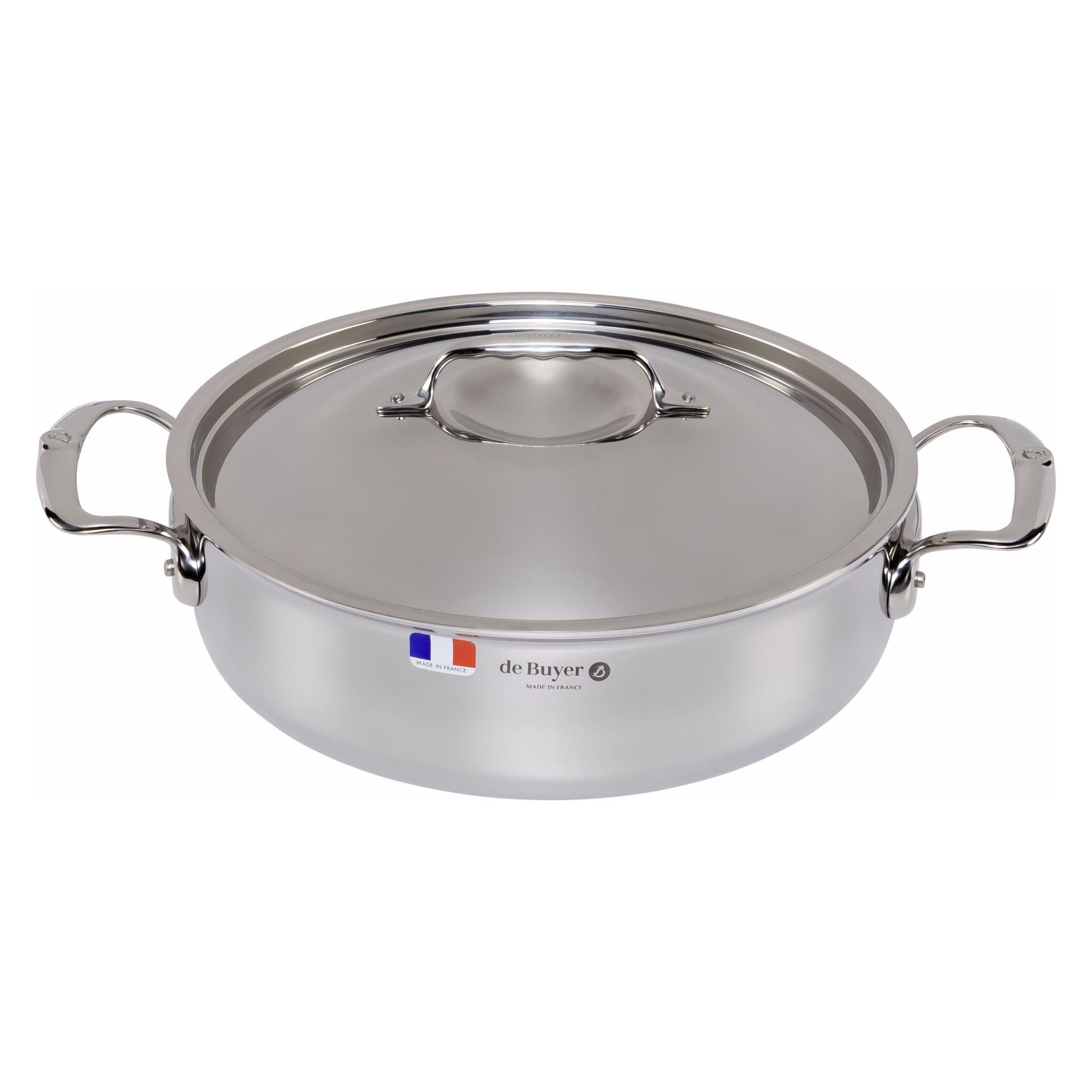 de Buyer Affinity Bratentopf (Kochtopf, Aluminium, Edelstahl, 28 x 13.50 cm) (DB3741-28)
