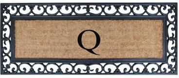 "A1 Home Collections Exclusive Hand Crafted Myla Monogrammed Entry Doormat, 18"" x 48"""