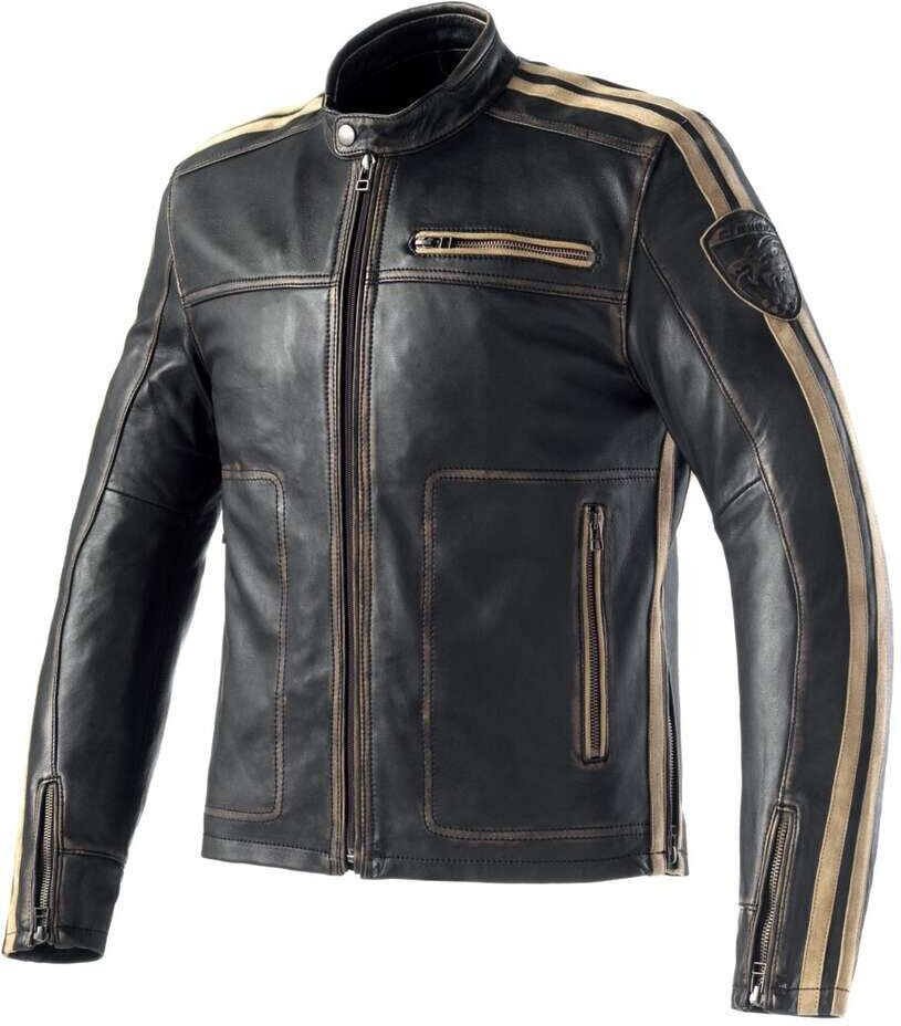 Giacca Moto Clover REBEL 2 Nero Marrone taglia 48