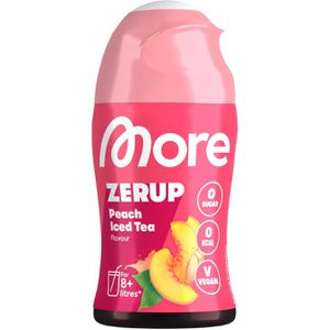 More Sirup Zerup Eistee Pfirsich, zuckerfrei, Getränkesirup für ca. 8 Liter Fertiggetränk, 65 ml