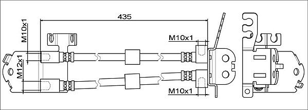 Metzger Autoteile Bremsschlauch 4111558 Mitte Für Ford