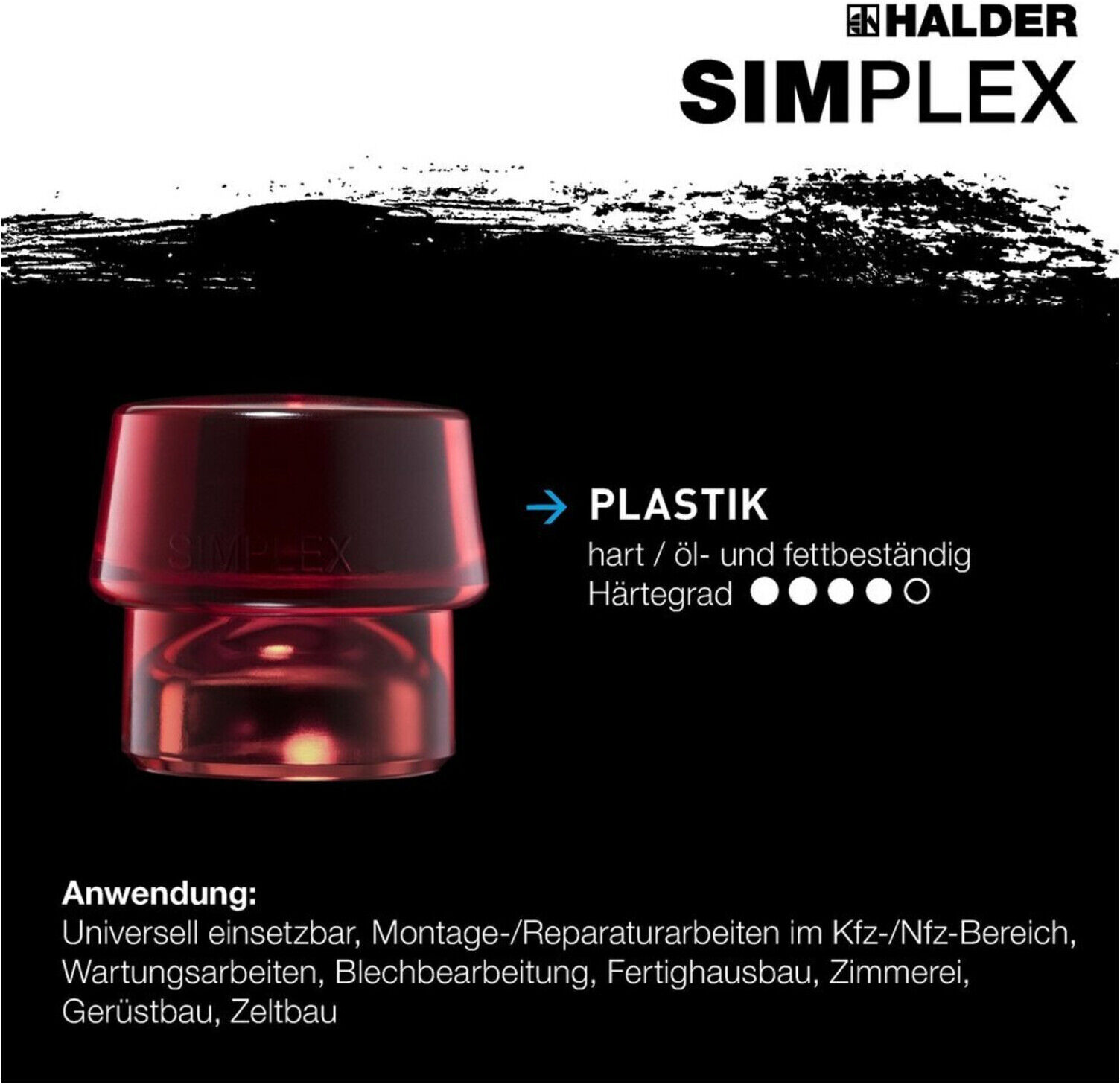 Halder Schonhammer Simplex Alug. 40mm Plastik/SP. (3167.040)