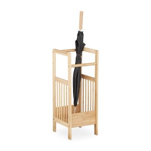 Relaxdays Schirmständer braun, Höhe 64 cm,Bambus