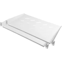 Good Connections 19" Fachboden, Befestigung vorne, Einbautiefe 300 mm, 2er Set, reinweiss (RAL9010), Serverschrank Zubehör, Weiss