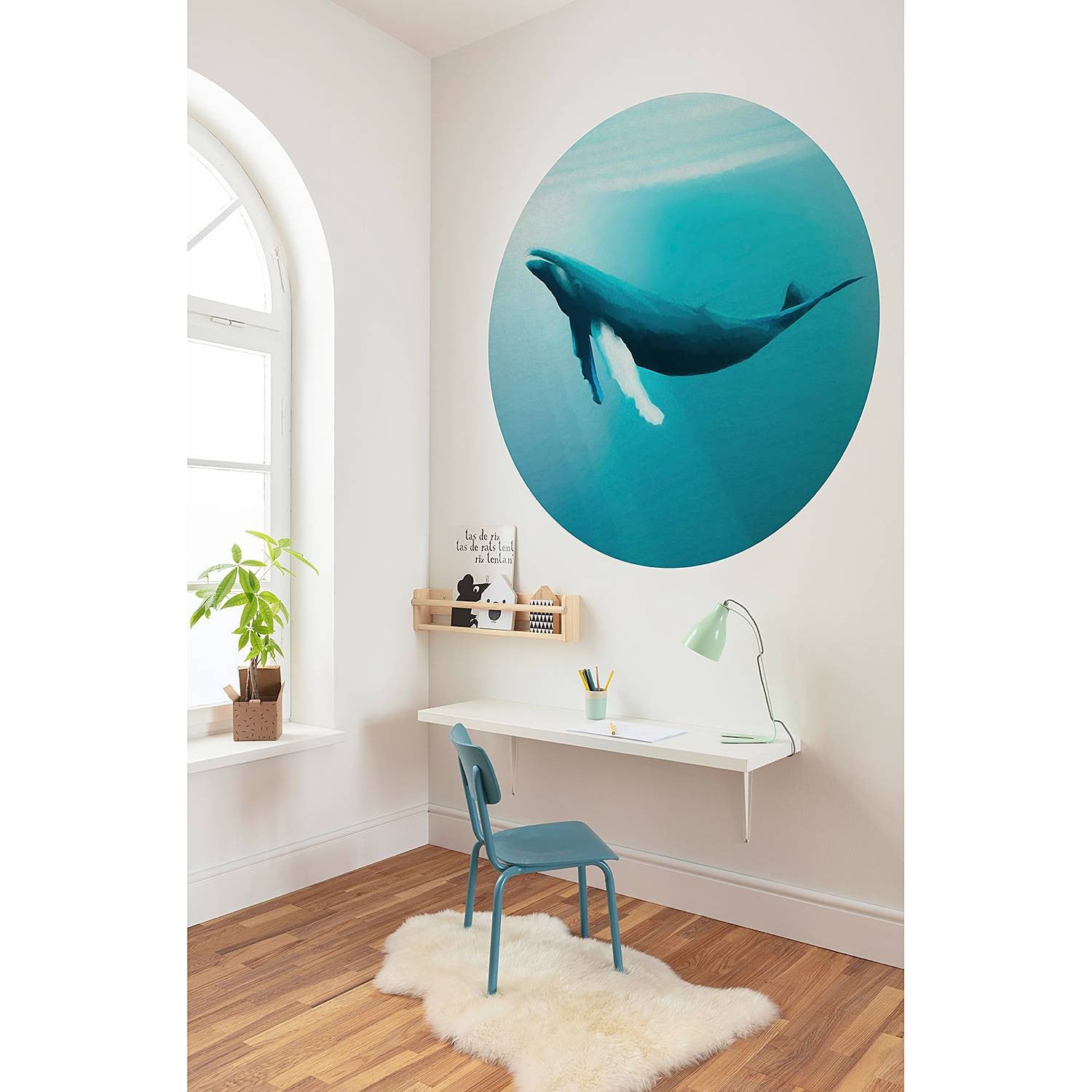 home24 Vlies-fotobehang Whale Watching 125 x 125 cm