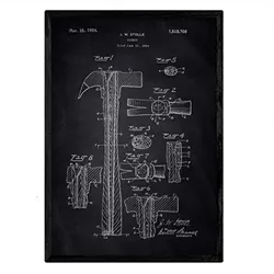 POSTER Hammer Patent A3 Rahmenlos